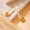 "Perla Punk" Earrings – Gold Pins &amp; Pearls