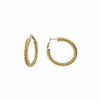 Boucles d’oreilles dorées sculptées en acier inoxydable, disponibles en 20 mm et 30 mm