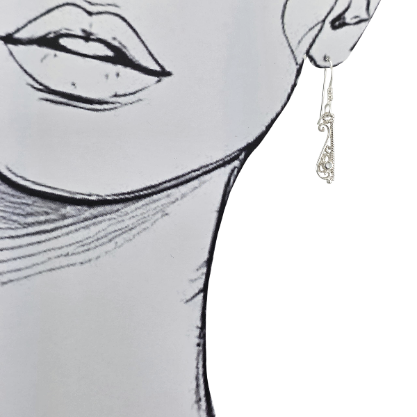 Boucles d’oreilles en argent sterling 925 avec filigrane et pierre de nacre (MOP) – Alberto Bijoux