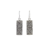 Boucles d’oreilles rectangulaires en argent sterling 925 avec gravures tribales géométriques – Alberto Bijoux