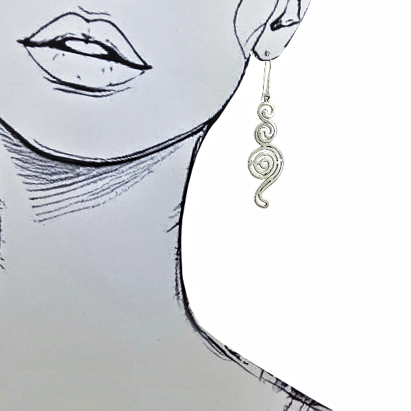 Boucles d’oreilles en argent sterling 925 au design spirales entrelacées – Alberto Bijoux