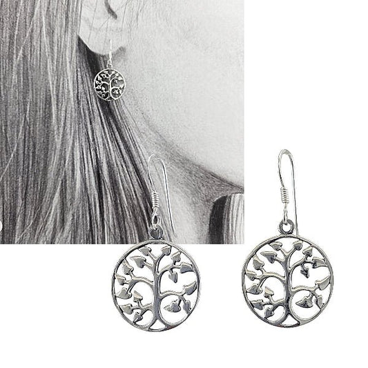 Boucles d’oreilles arbre de vie en argent 925 - Alberto Bijoux