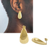 Boucles d’oreilles dorées en acier inoxydable gouttes 37x18 mm – Alberto Bijoux Montréal