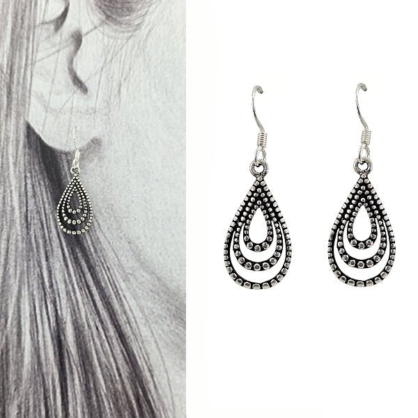 Boucles d’oreilles goutte perlée en argent 925 - Alberto Bijoux