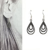 Boucles d’oreilles pendantes goutte perlée en argent sterling 925 – Alberto Bijoux Montréal
