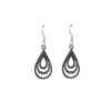 Boucles d’oreilles pendantes goutte perlée en argent sterling 925 – Alberto Bijoux Montréal