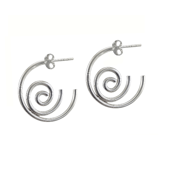 Boucles d’oreilles spirale en argent 925 - Alberto Bijoux