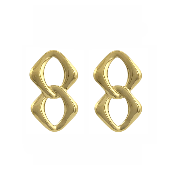 Chaîne d'Or – Boucle d’Oreille Maillon Sculpté - Alberto Bijoux