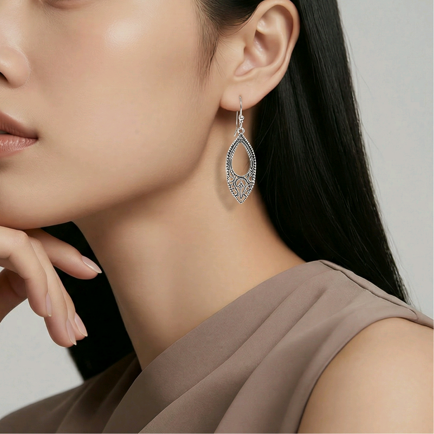 Boucles d’Oreilles Ajourées en Argent 925 – Design Ornemental - Alberto Bijoux
