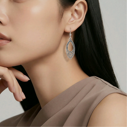 Boucles d’Oreilles Ajourées en Argent 925 – Design Ornemental - Alberto Bijoux