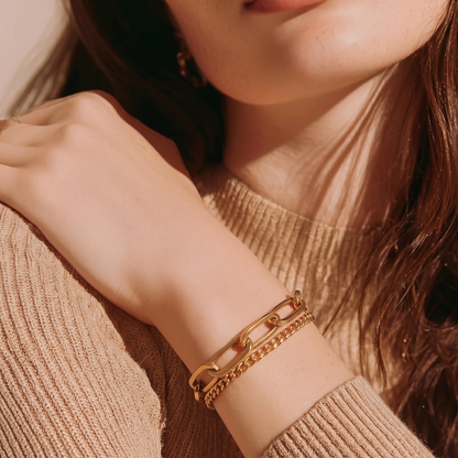 Bracelet Chaîne Bold en acier inoxydable  - Alberto Bijoux