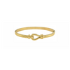 Bracelet rigide doré sculpté “Cleopatre” avec fermeture – forme ovale 50x60 mm
