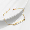 Bracelet avec barre fine dorée sur chaîne délicate, modèle minimaliste Linéa – Alberto Bijoux