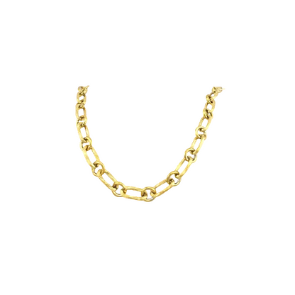 Bracelet Lioro – Maillons texturés dorés en acier inoxydable  - Alberto Bijoux