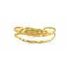 Bracelet doré ouvert “Oasis” avec design ajouré sculptural – acier inoxydable hypoallergénique