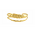 Bracelet doré ouvert “Oasis” avec design ajouré sculptural – acier inoxydable hypoallergénique