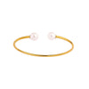 Jonc doré orné de perles blanches, modèle élégant et féminin Perla – Alberto Bijoux