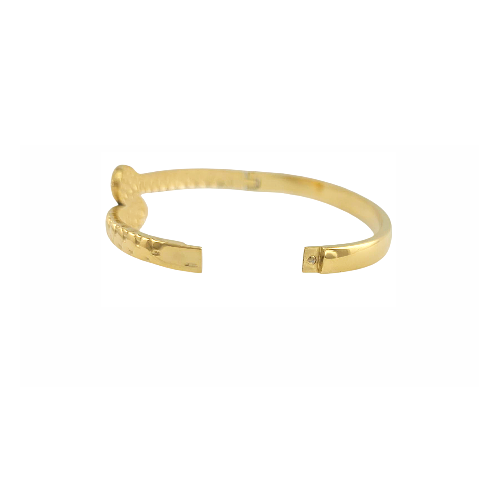 Bracelet serpent doré en acier inoxydable – forme ovale 50x60 mm avec fermeture