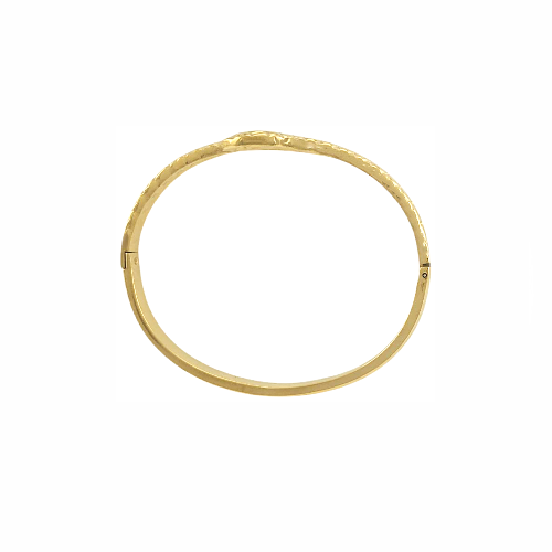 Bracelet serpent doré en acier inoxydable – forme ovale 50x60 mm avec fermeture