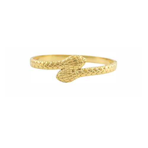 Bracelet serpent doré en acier inoxydable – forme ovale 50x60 mm avec fermeture