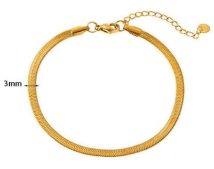 Bracelet “Soléa Mini” – Maille Serpent Dorée e acier inoxydable  - Alberto Bijoux