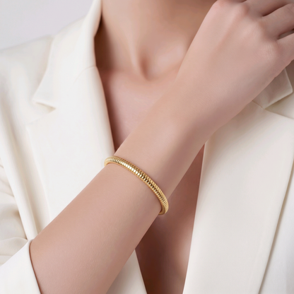 Bracelet “Spirale” – Bangle Ressort Doré - Alberto Bijoux