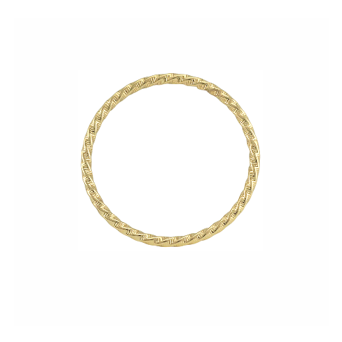 Bracelet bangle doré torsadé “Twista” en acier inoxydable – diamètre intérieur 63mm