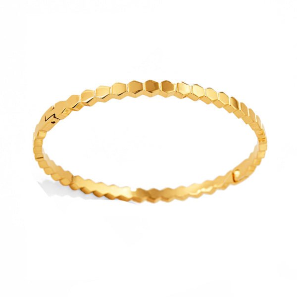 Miel Doré – Jonc Texturé Alvéoles - Alberto Bijoux