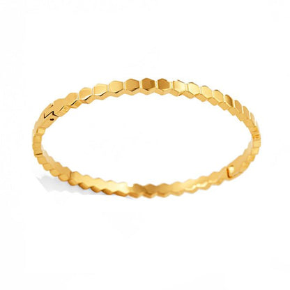 Miel Doré – Jonc Texturé Alvéoles - Alberto Bijoux