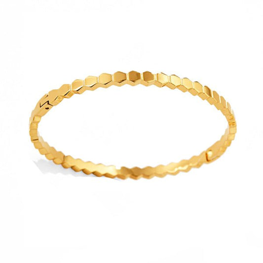 Miel Doré – Jonc Texturé Alvéoles - Alberto Bijoux