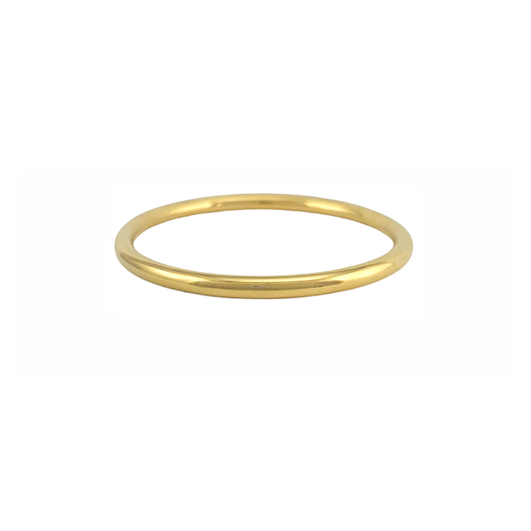 Bracelet doré fin “Aura” en acier inoxydable – 60mm de diamètre, 4mm d’épaisseur