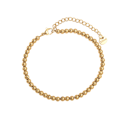 Perla Mini – Bracelet Élastique Doré (3mm & 4mm) - Alberto Bijoux