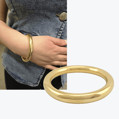 Bracelet “Lune Fixe” – Bangle Doré Classique - Alberto Bijoux