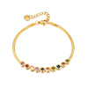 Bracelet doré pour femme avec pierres colorées arc-en-ciel, au style éclatant, joyeux et plein de bonne humeur – Alberto Bijoux