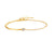 Bracelet doré demi-rigide pour femme avec pierre brillante au centre, style chic et minimaliste – Alberto Bijoux