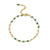 Bracelet doré fin pour femme orné de petites perles vertes, au style délicat, coloré et estival – Alberto Bijoux