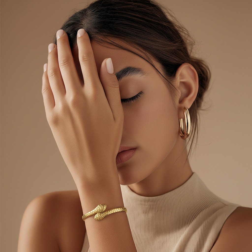 Bracelet Serpent Doré – Mystique & Élégance - Alberto Bijoux