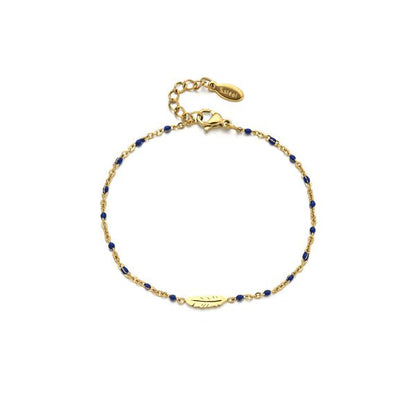 Esprit Bohème – Bracelet Perlé à Plume - Alberto Bijoux