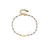 Bracelet perlé pour femme avec pendentif plume dorée, au style bohème chic et coloré – Alberto Bijoux