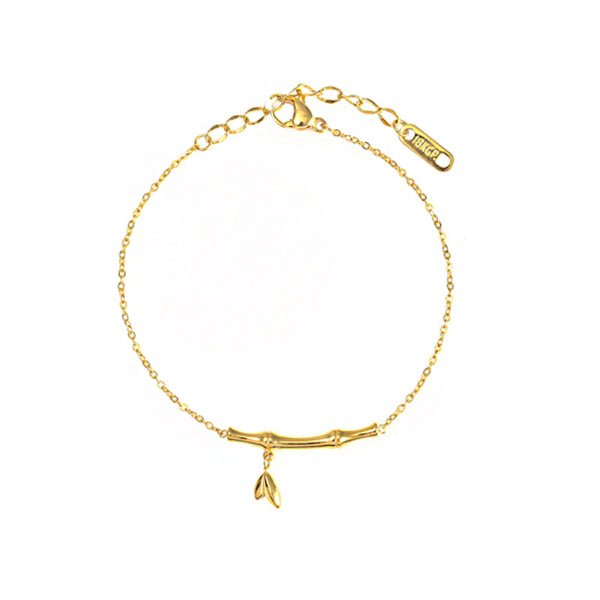 Douce Feuille – Bracelet Fin Doré - Alberto Bijoux