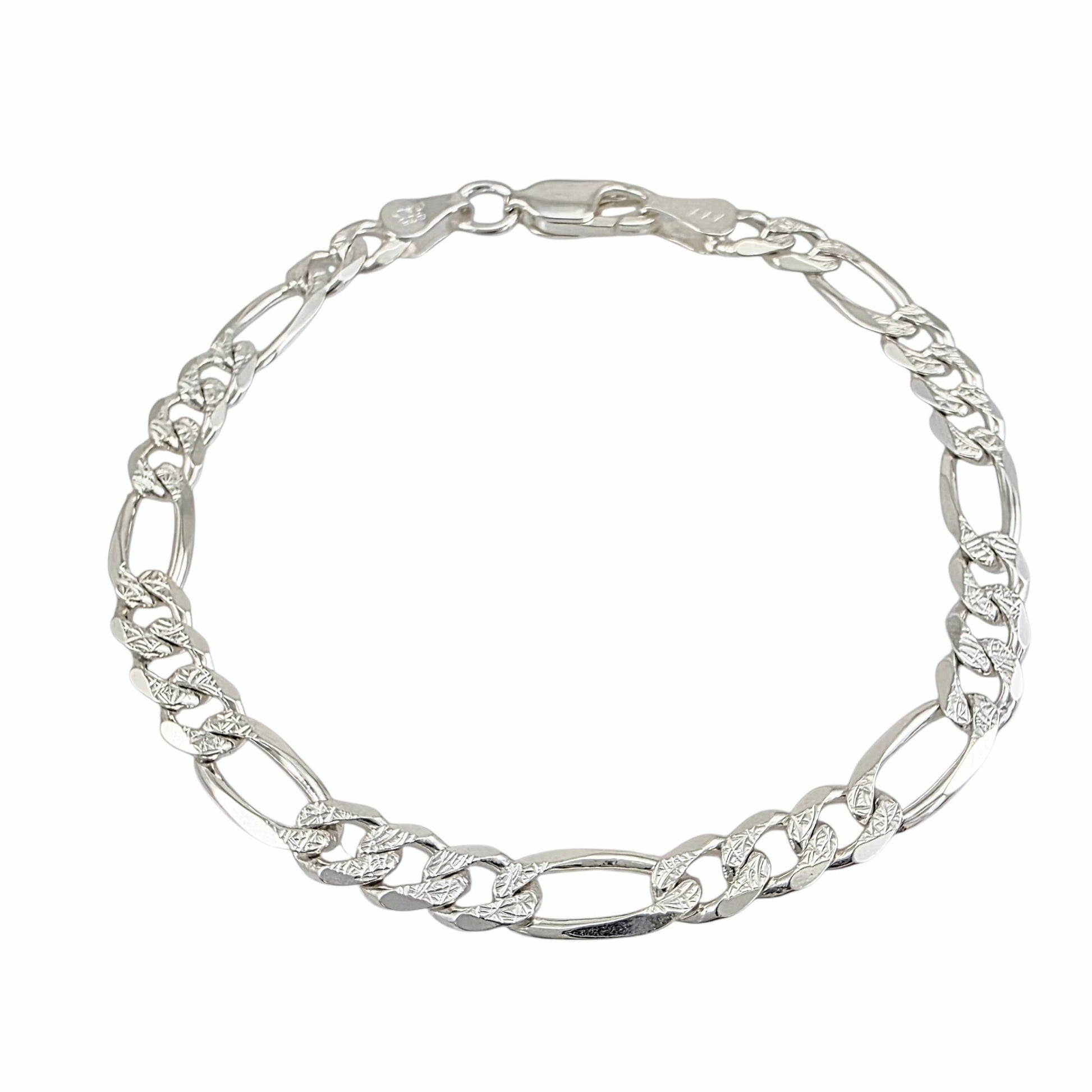 Bracelet Chaîne Figaro en Argent Sterling 925