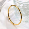 Bangle doré rigide de 4 mm pour femme, au design classique, épuré et élégant – Alberto Bijoux