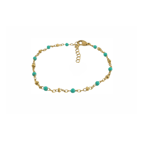 Bracelet “Luna Pop” – Chaînette Dorée à Perles Colorées (6 Couleurs) - Alberto Bijoux