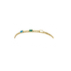 Bracelet chaîne doré en acier inoxydable avec pierres rectangulaires colorées – turquoise, vert rayé, nacre – sur fond blanc