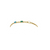 Bracelet chaîne doré en acier inoxydable avec pierres rectangulaires colorées – turquoise, vert rayé, nacre – sur fond blanc