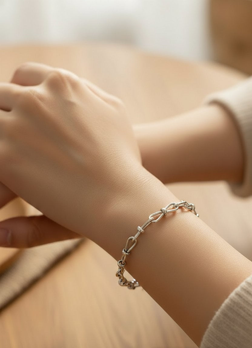 Bracelet en acier noeud 