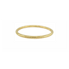 Bracelet bangle doré fin texturé torsadé 63mm en acier inoxydable