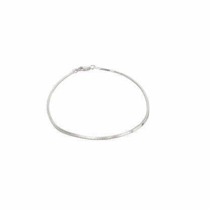 Bracelet en argent square snalke 1.3x1.3mm Alberto Bijoux