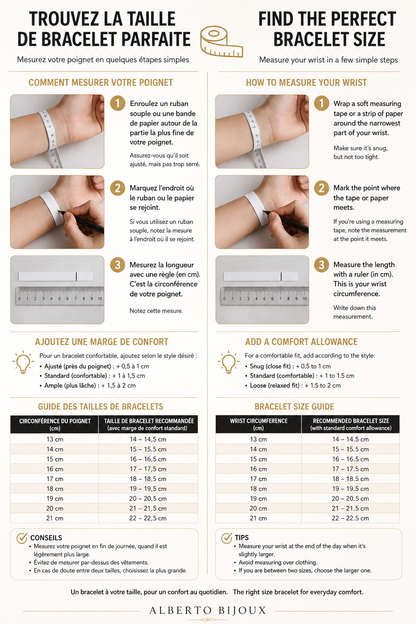Bracelet Size Guide Alberto BIjoux