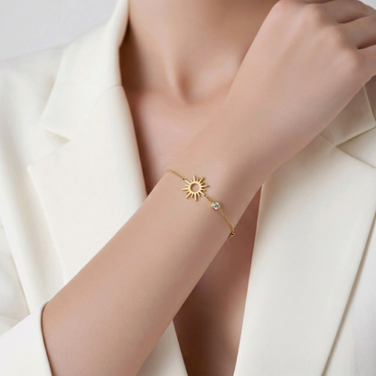 Bracelet Soleil Doré – Rayonne de Beauté - Alberto Bijoux